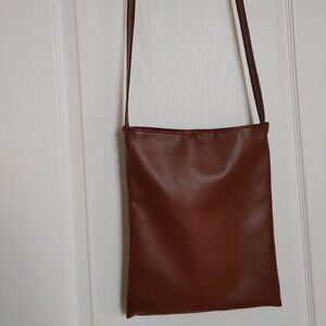 A Dark Brown Faux Leather Purse